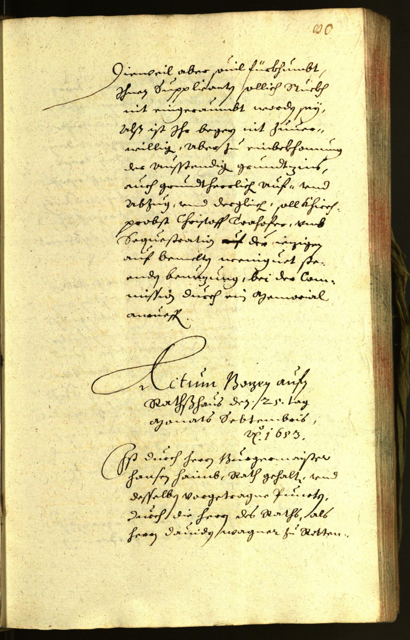 Stadtarchiv Bozen - BOhisto Ratsprotokoll 1653 