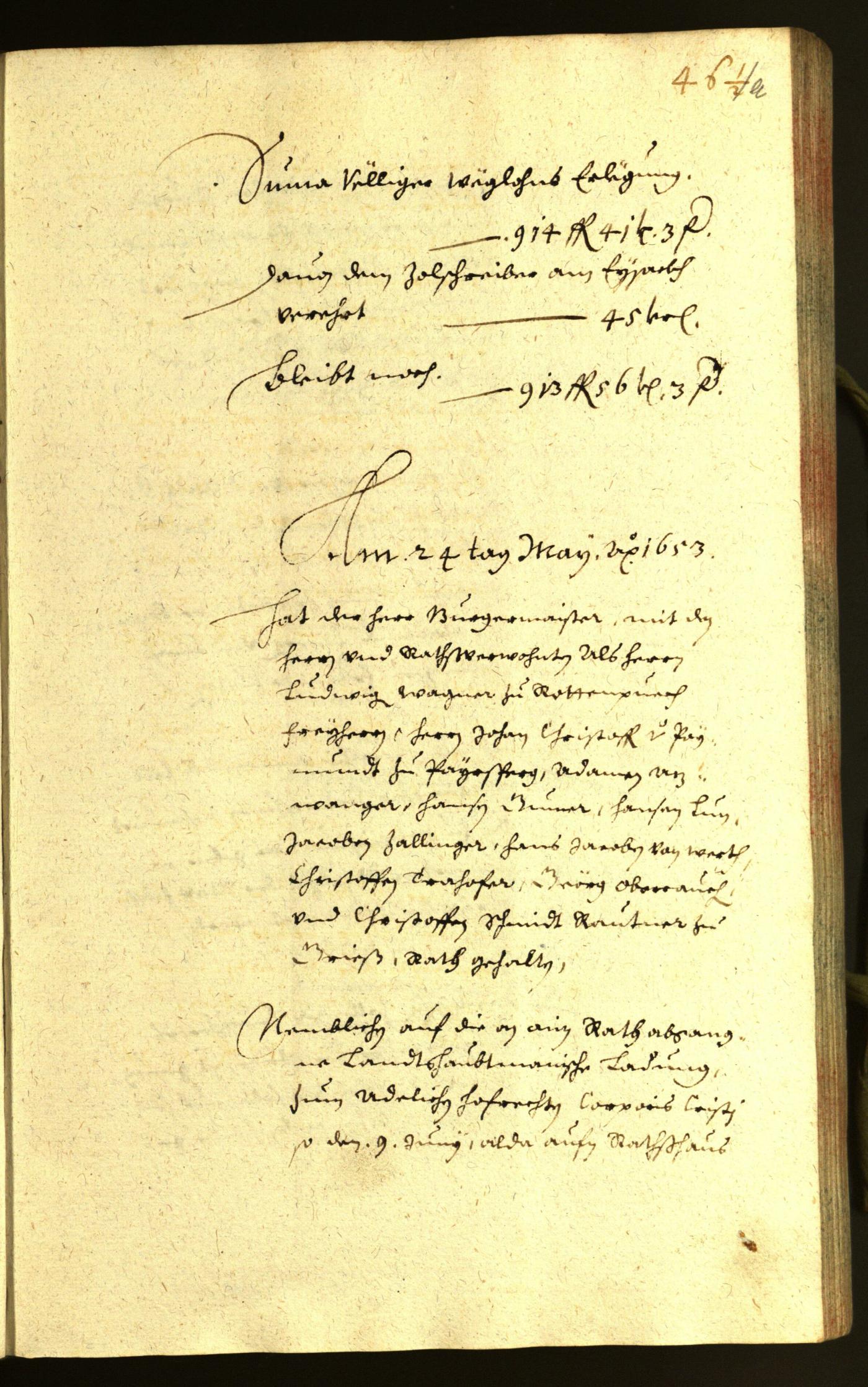 Stadtarchiv Bozen - BOhisto Ratsprotokoll 1653 