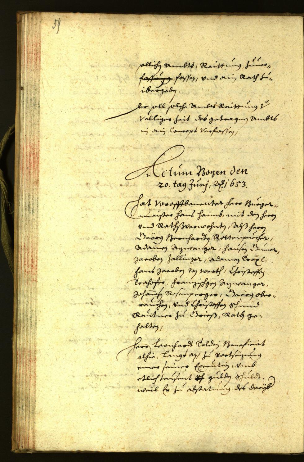 Civic Archives of Bozen-Bolzano - BOhisto Minutes of the council 1653 