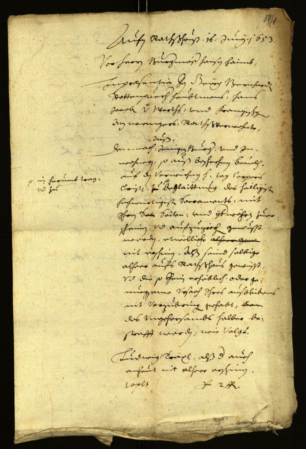 Civic Archives of Bozen-Bolzano - BOhisto Minutes of the council 1653 