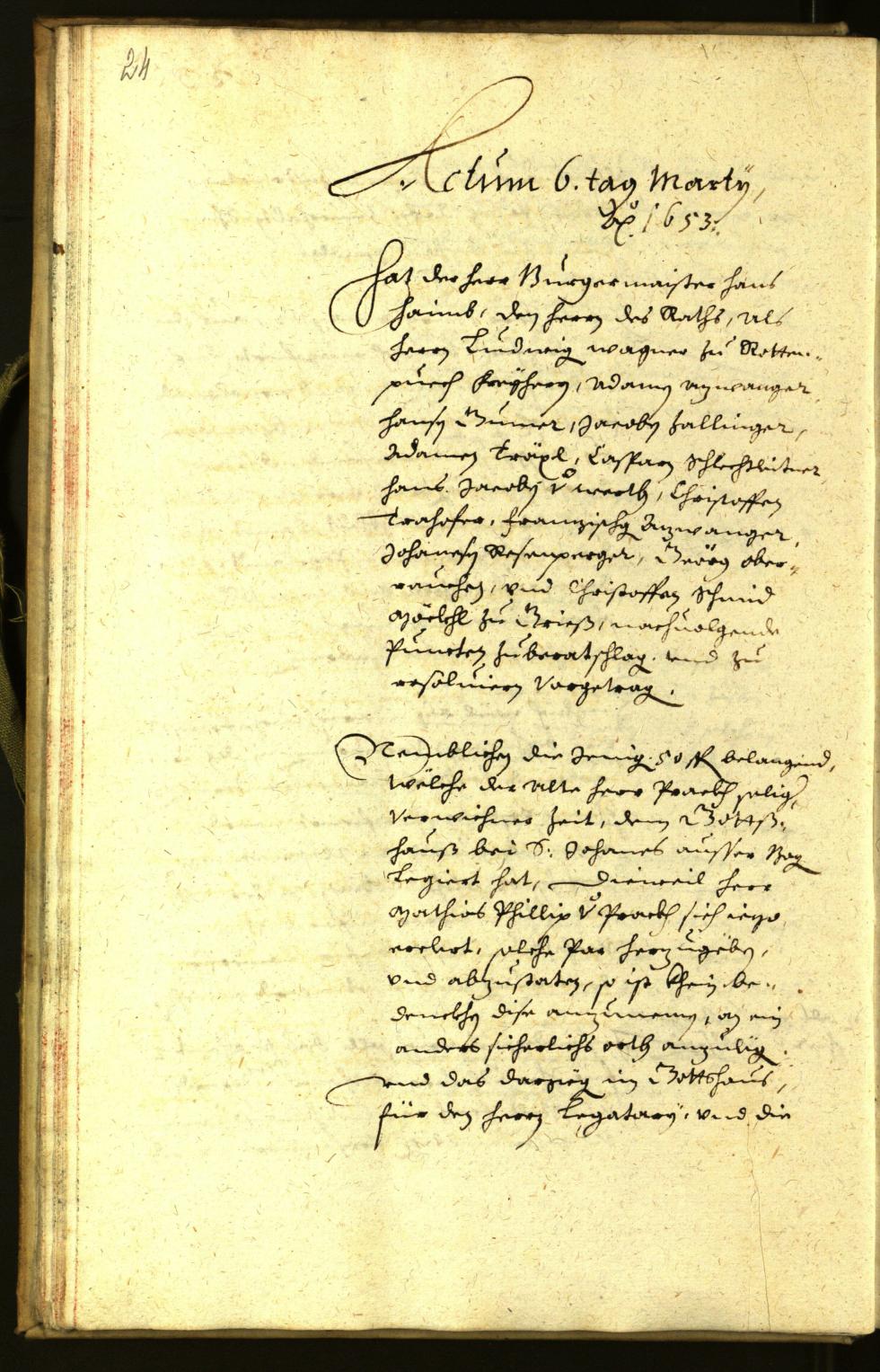 Civic Archives of Bozen-Bolzano - BOhisto Minutes of the council 1653 