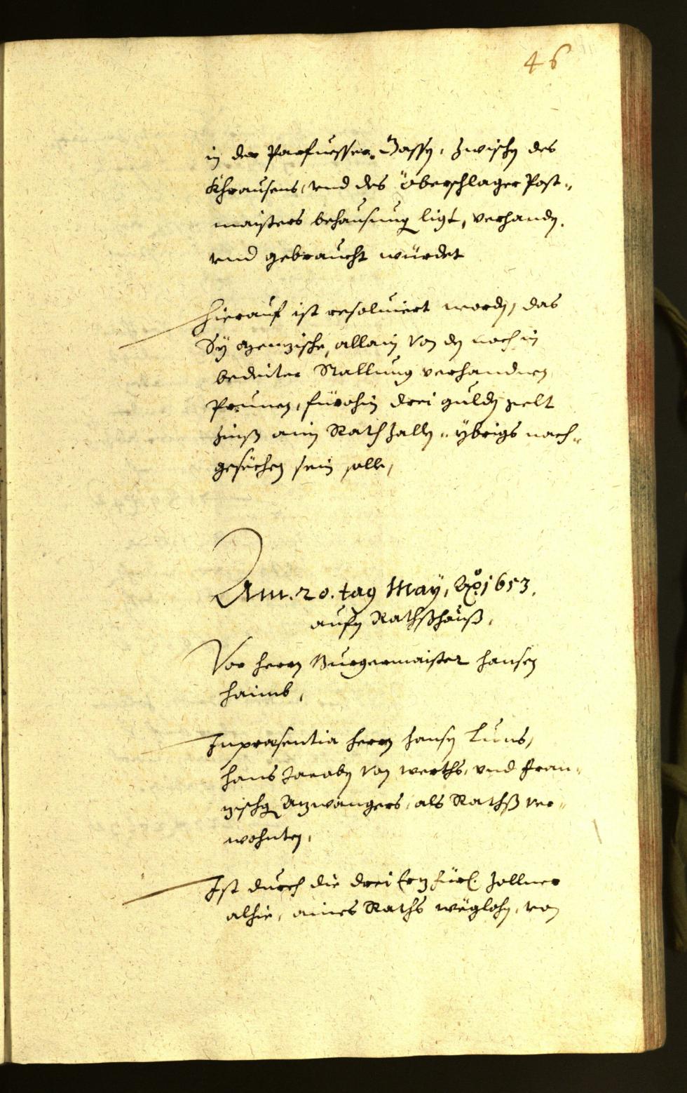 Stadtarchiv Bozen - BOhisto Ratsprotokoll 1653 