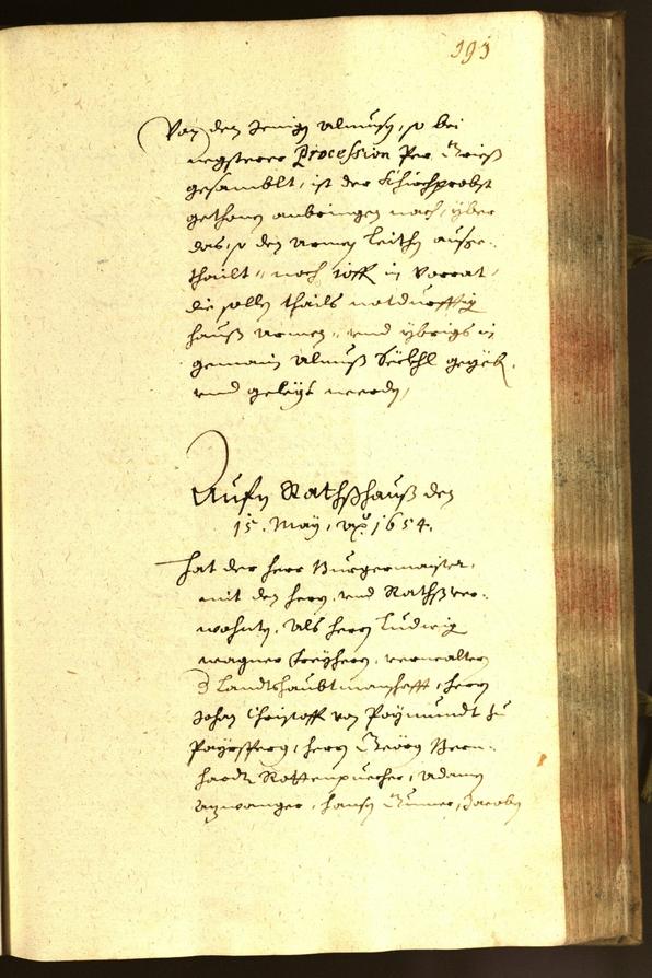 Stadtarchiv Bozen - BOhisto Ratsprotokoll 1654 