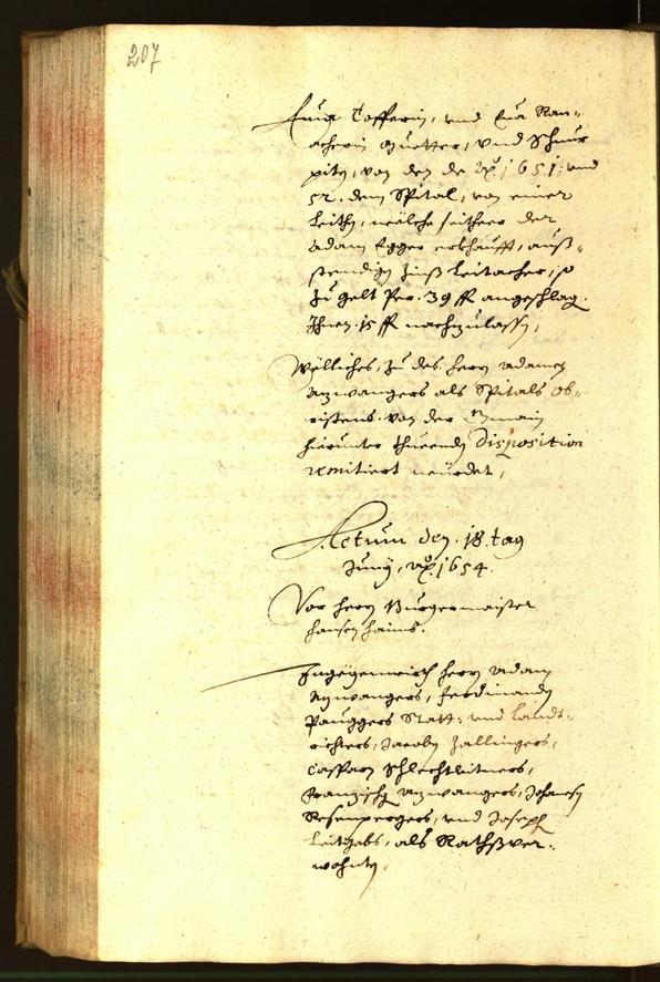 Civic Archives of Bozen-Bolzano - BOhisto Minutes of the council 1654 