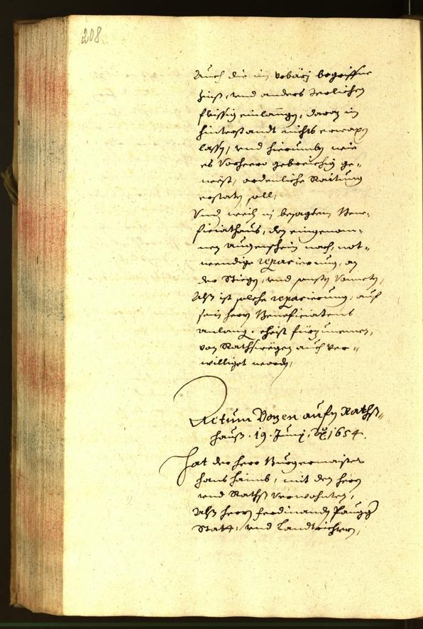 Civic Archives of Bozen-Bolzano - BOhisto Minutes of the council 1654 