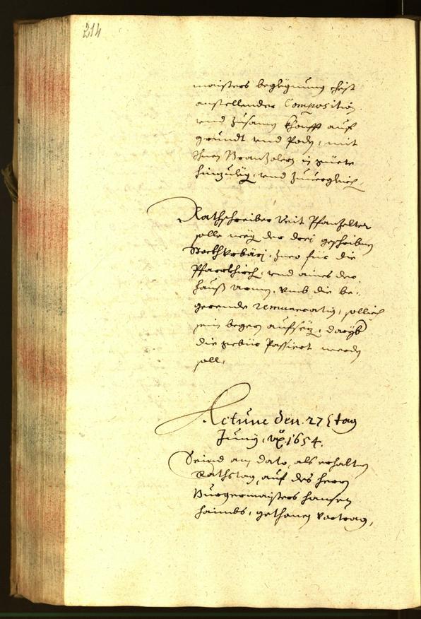 Civic Archives of Bozen-Bolzano - BOhisto Minutes of the council 1654 