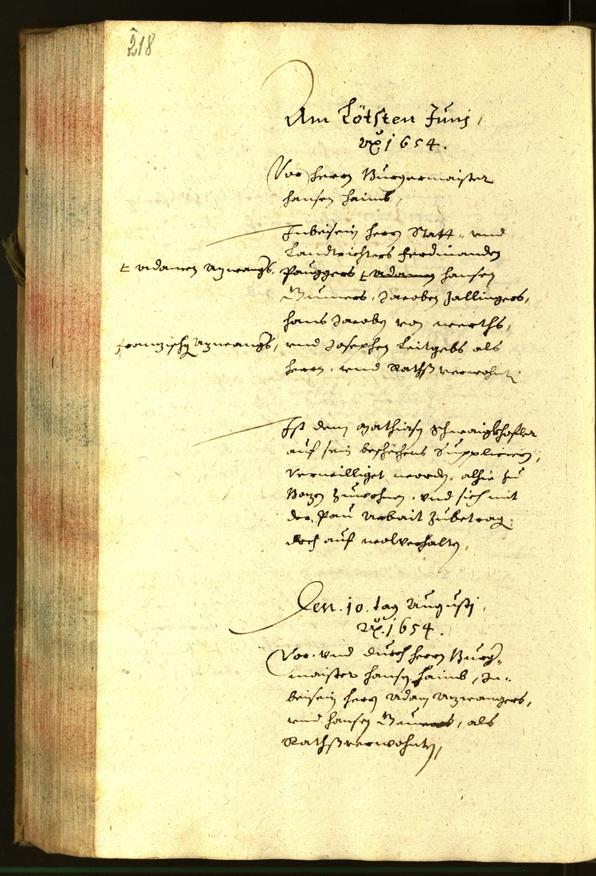 Civic Archives of Bozen-Bolzano - BOhisto Minutes of the council 1654 