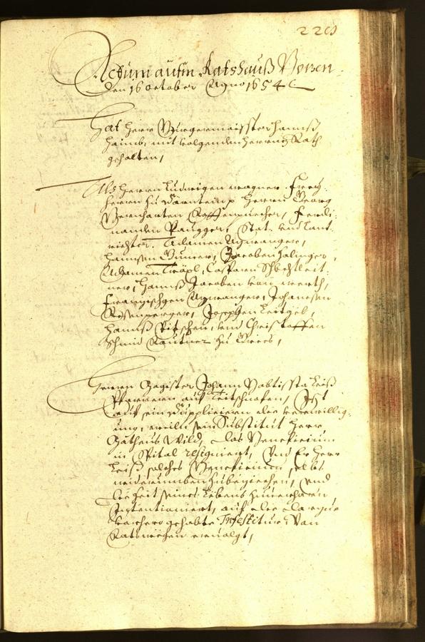 Archivio Storico della Città di Bolzano - BOhisto protocollo consiliare 1654 