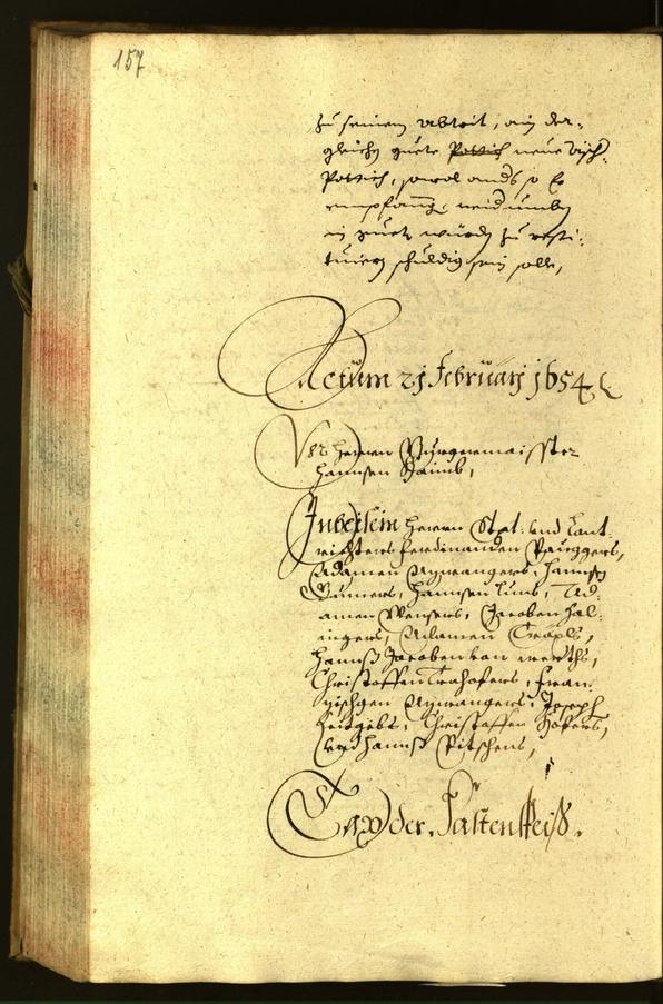 Stadtarchiv Bozen - BOhisto Ratsprotokoll 1654 