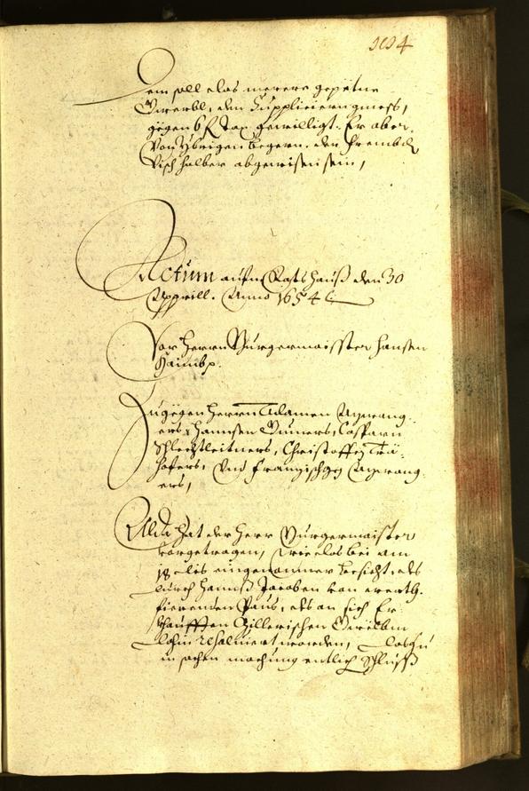 Stadtarchiv Bozen - BOhisto Ratsprotokoll 1654 