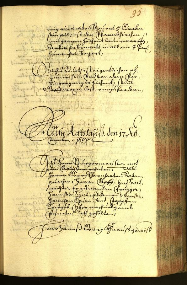 Stadtarchiv Bozen - BOhisto Ratsprotokoll 1655 