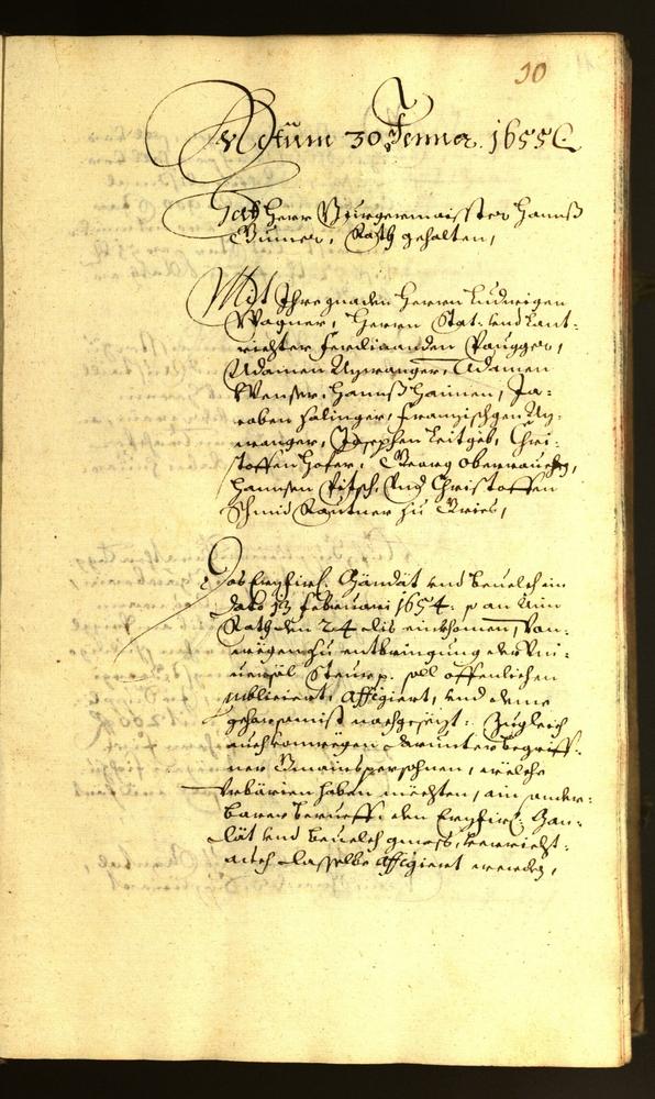 Stadtarchiv Bozen - BOhisto Ratsprotokoll 1655 