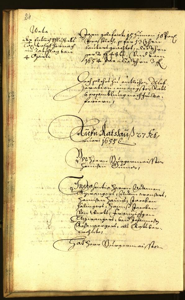 Stadtarchiv Bozen - BOhisto Ratsprotokoll 1655 