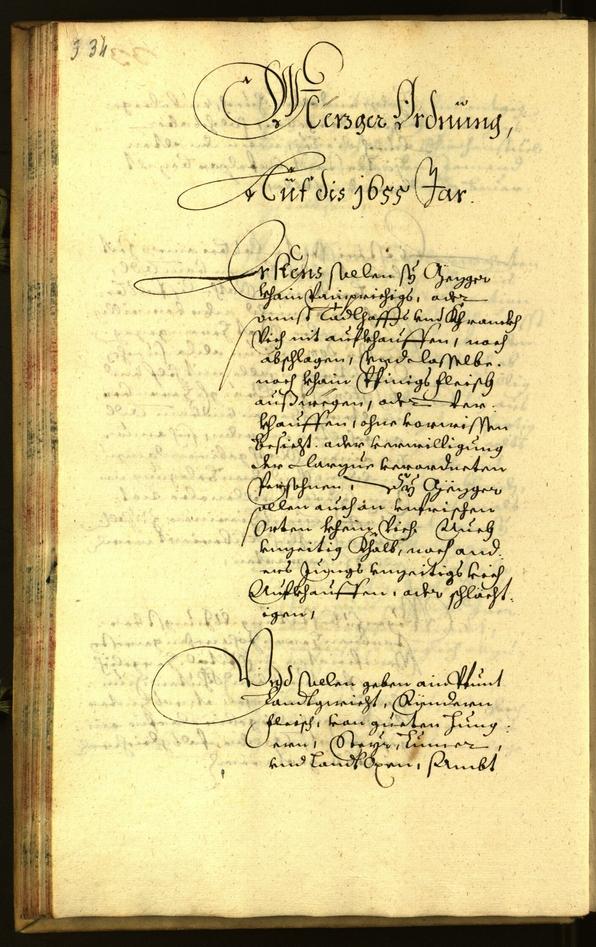 Stadtarchiv Bozen - BOhisto Ratsprotokoll 1655 