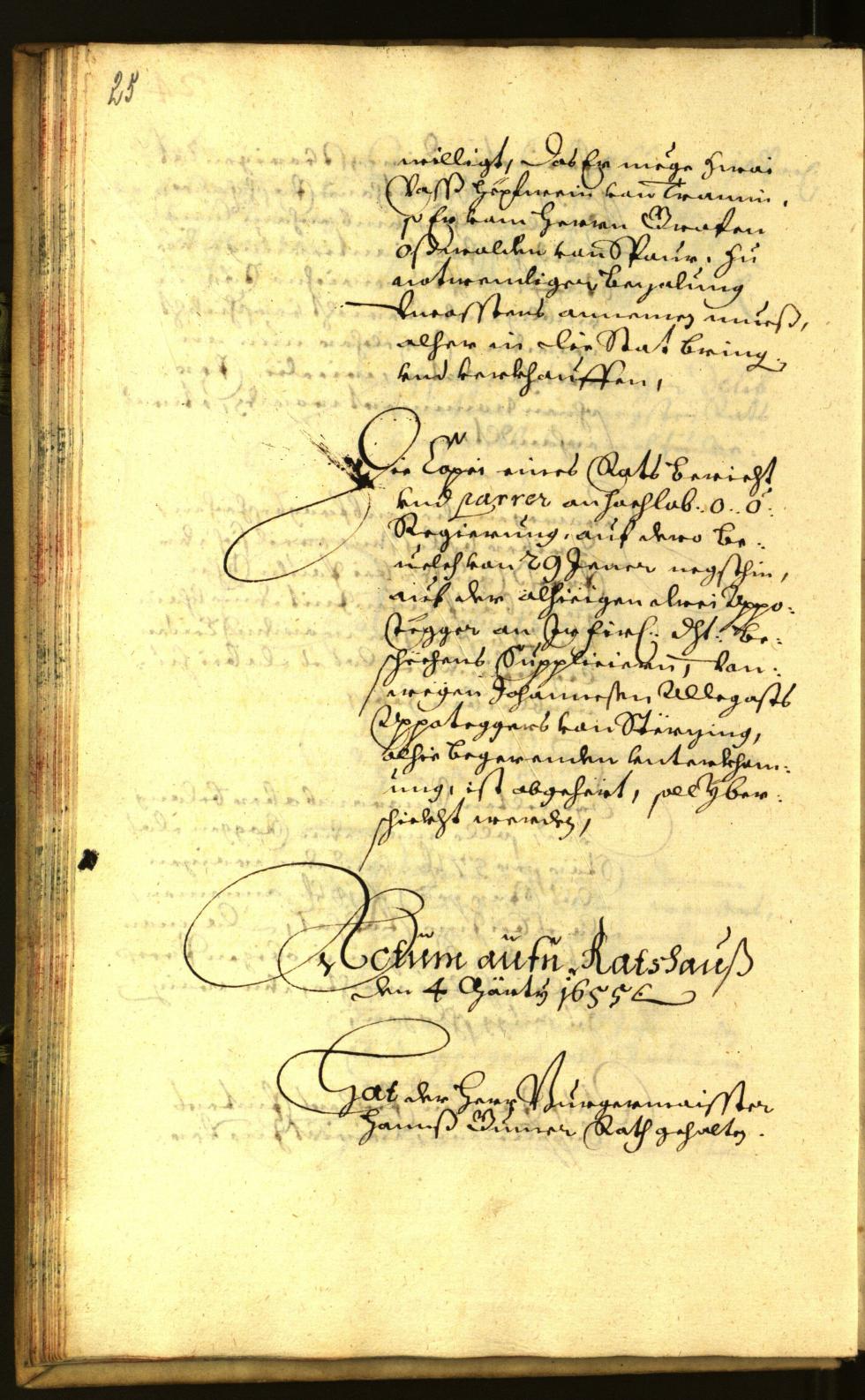 Stadtarchiv Bozen - BOhisto Ratsprotokoll 1655 