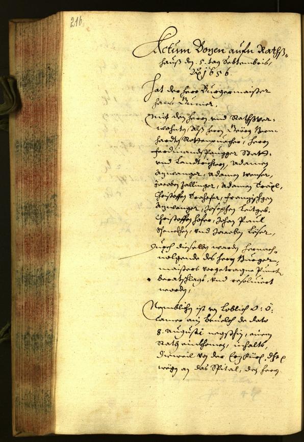 Archivio Storico della Città di Bolzano - BOhisto protocollo consiliare 1656 