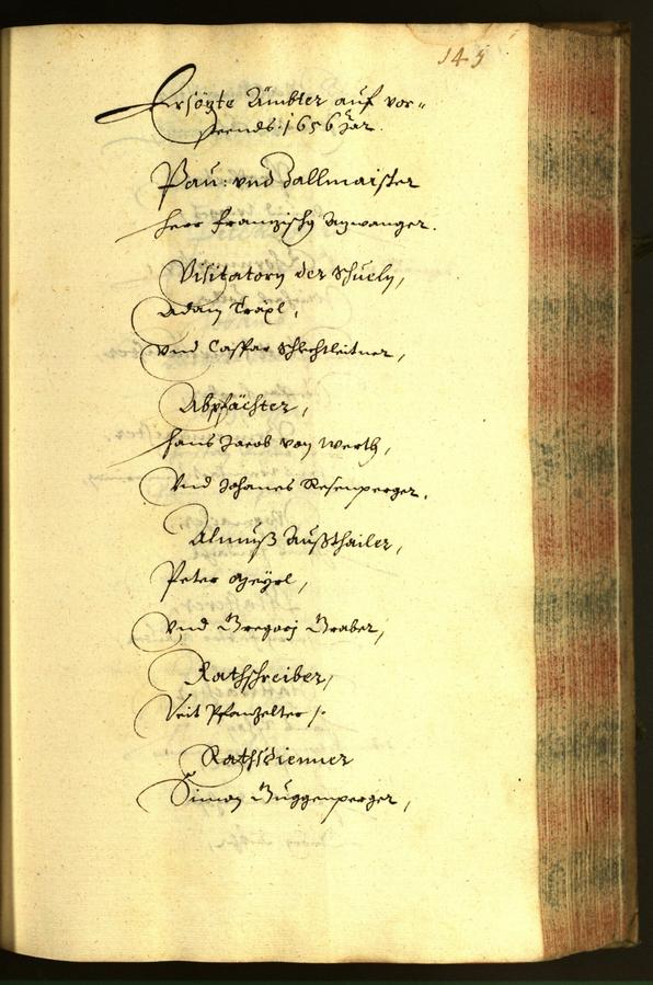 Stadtarchiv Bozen - BOhisto Ratsprotokoll 1656 