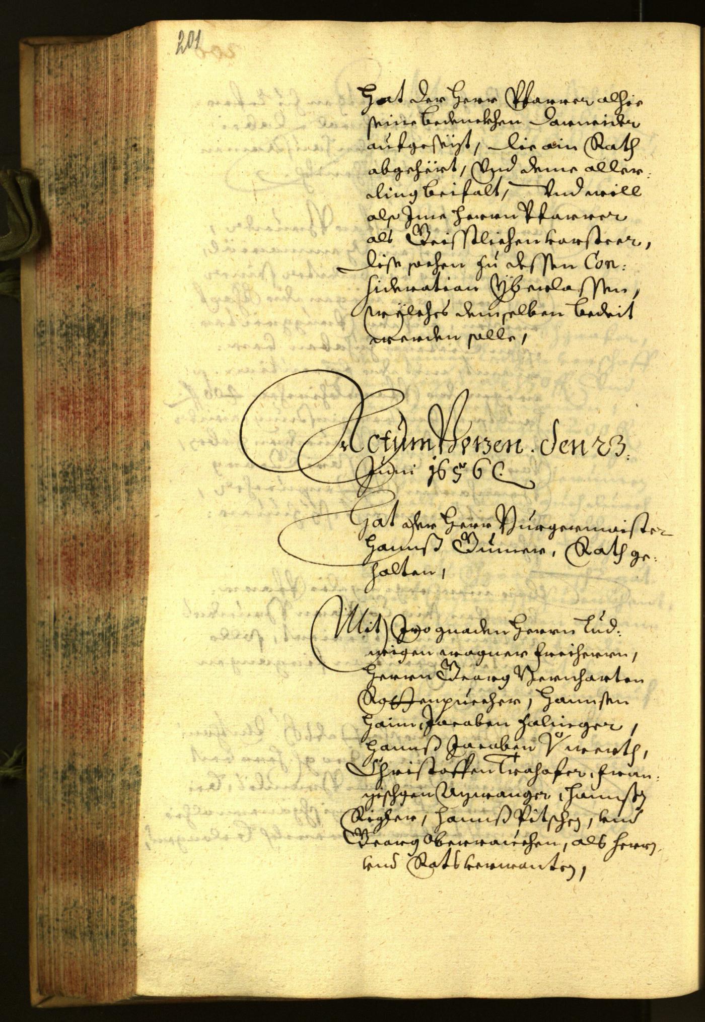 Stadtarchiv Bozen - BOhisto Ratsprotokoll 1656 