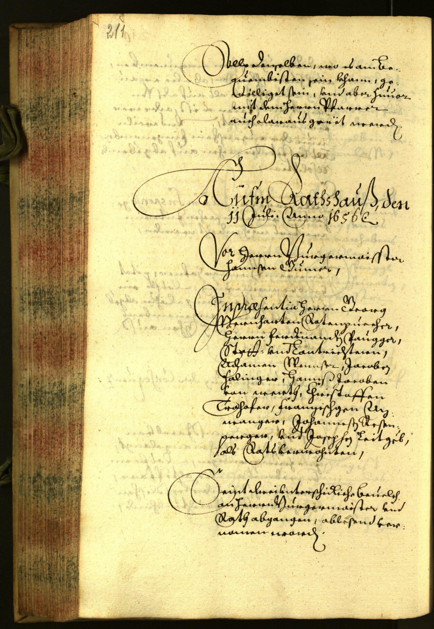 Civic Archives of Bozen-Bolzano - BOhisto Minutes of the council 1656 