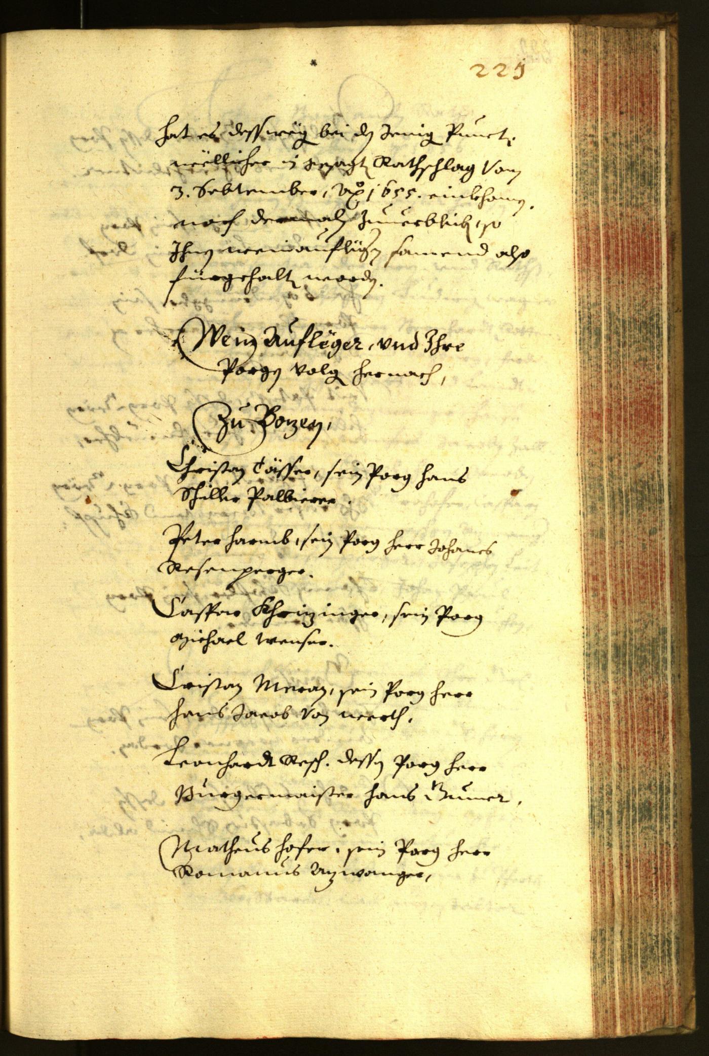 Stadtarchiv Bozen - BOhisto Ratsprotokoll 1656 