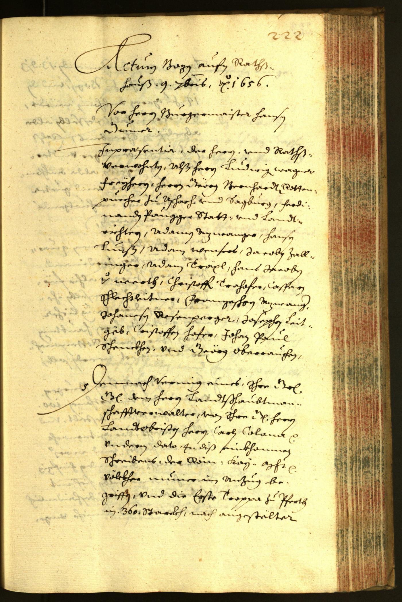 Stadtarchiv Bozen - BOhisto Ratsprotokoll 1656 