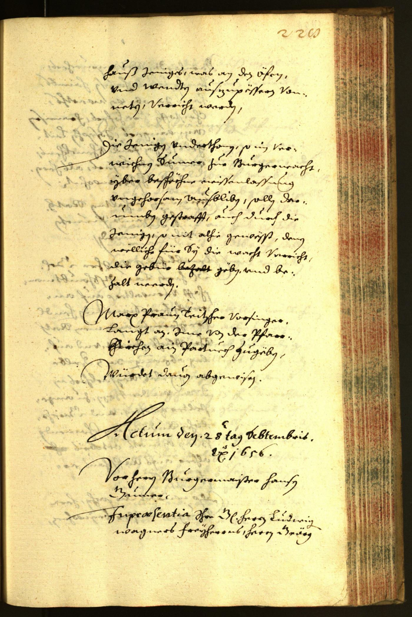 Stadtarchiv Bozen - BOhisto Ratsprotokoll 1656 