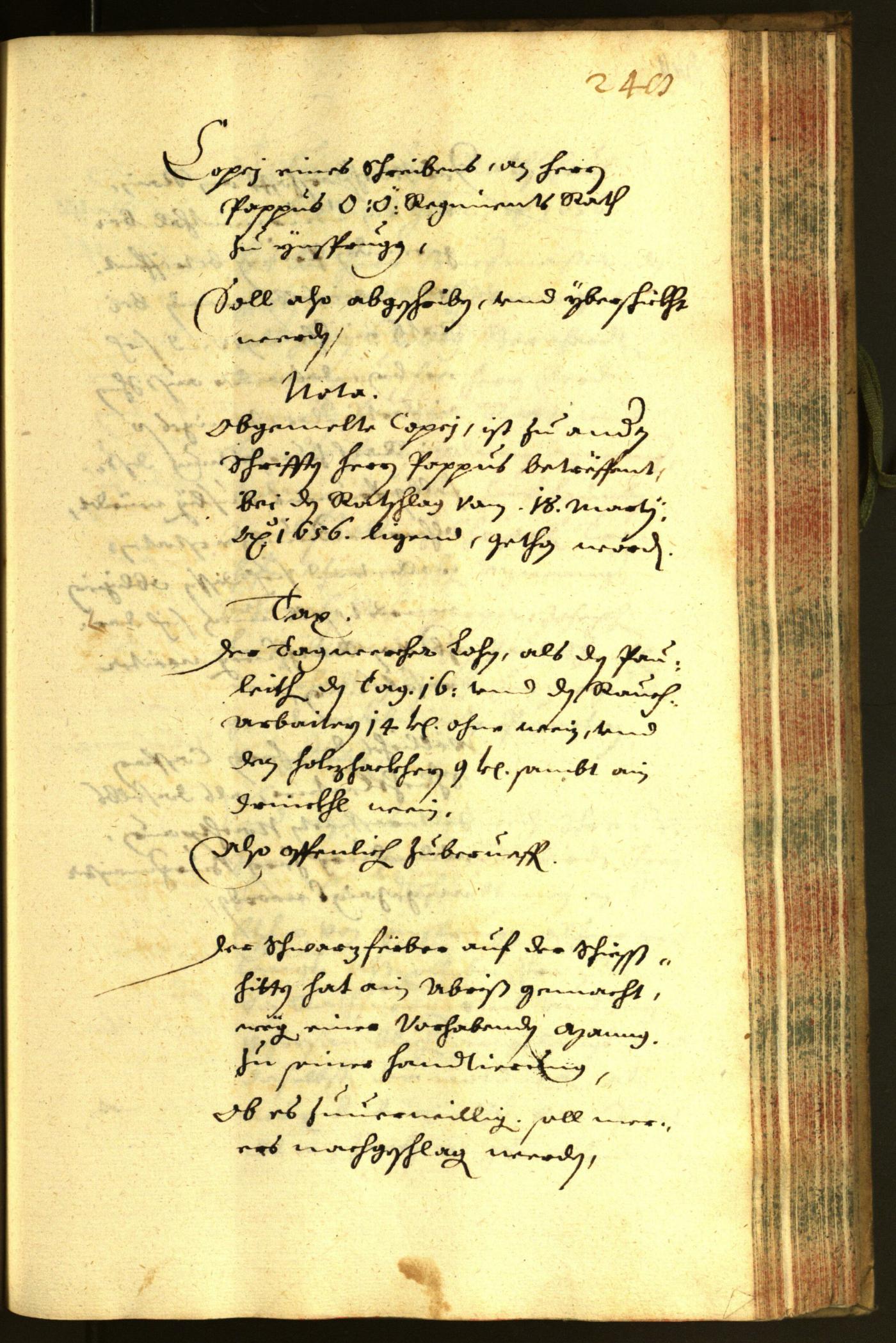 Stadtarchiv Bozen - BOhisto Ratsprotokoll 1656 