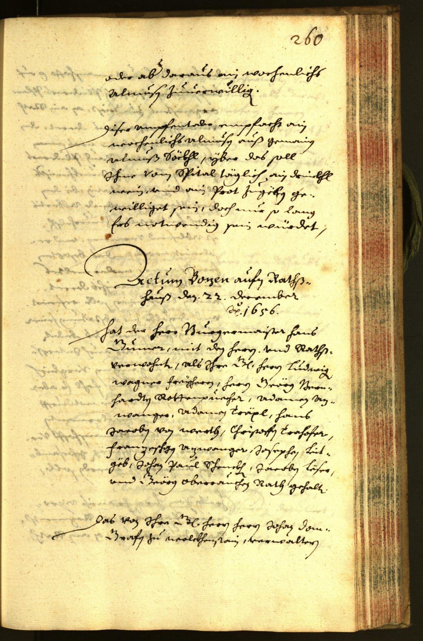 Stadtarchiv Bozen - BOhisto Ratsprotokoll 1656 