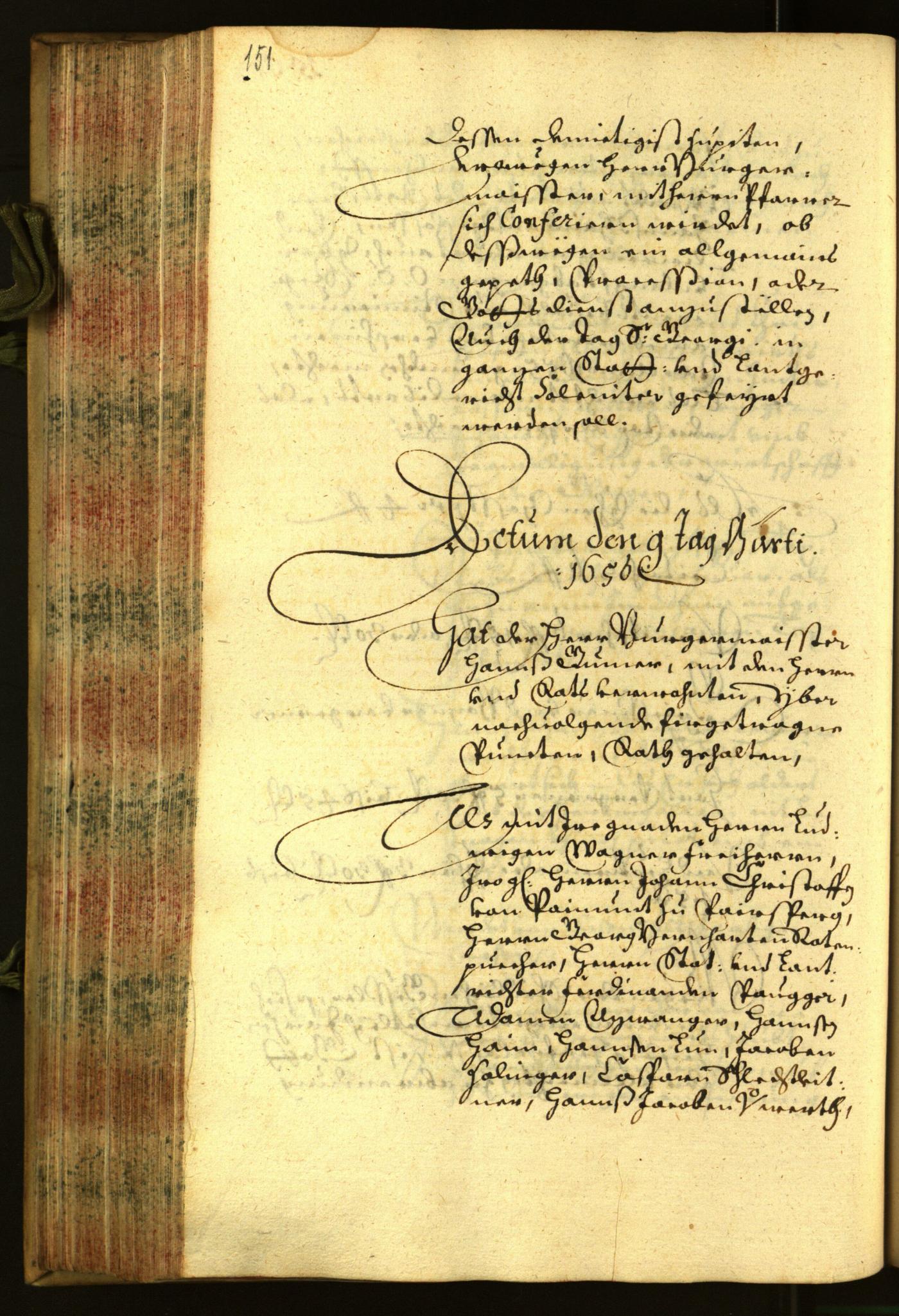 Stadtarchiv Bozen - BOhisto Ratsprotokoll 1656 