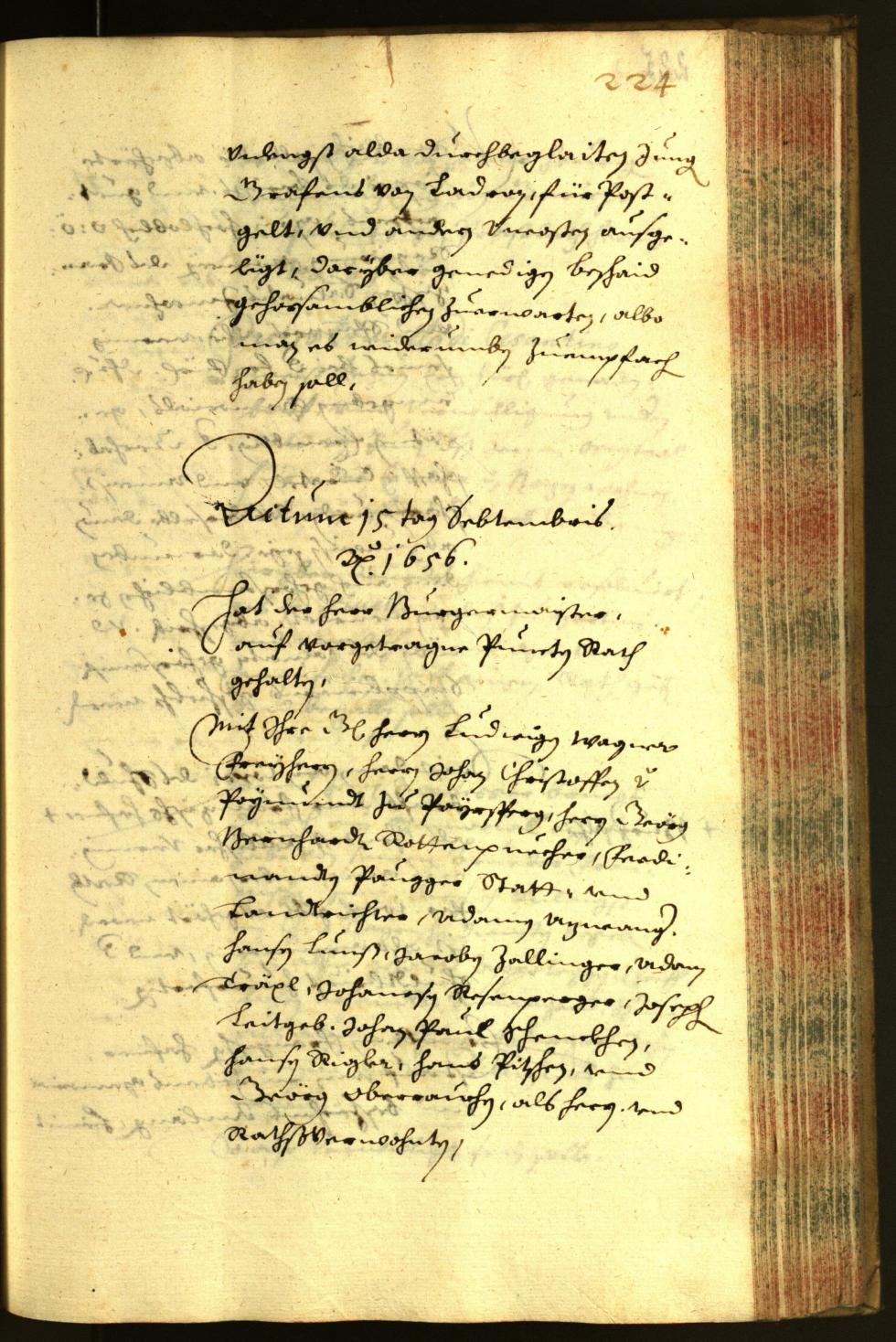 Stadtarchiv Bozen - BOhisto Ratsprotokoll 1656 