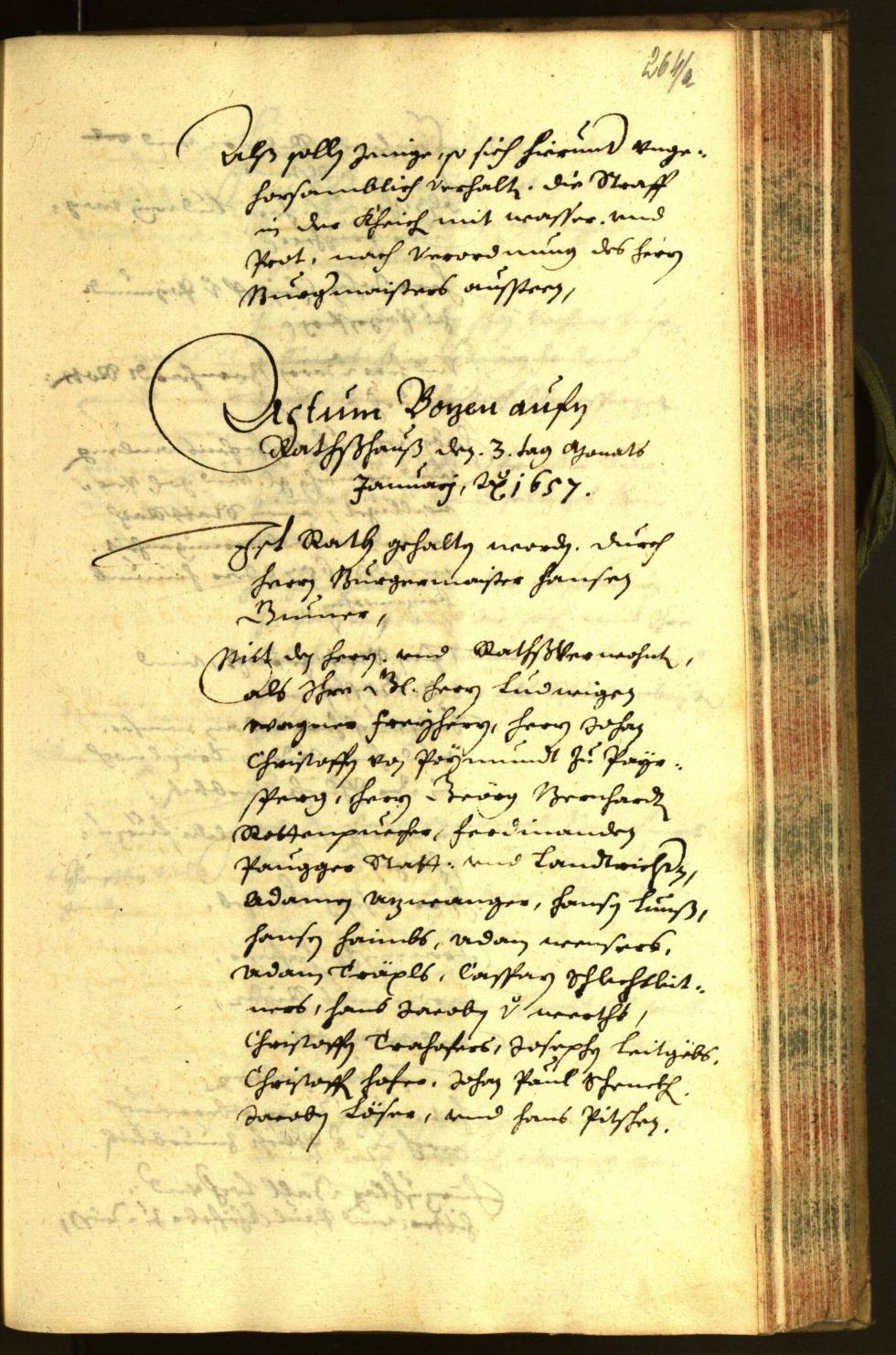 Stadtarchiv Bozen - BOhisto Ratsprotokoll 1656 