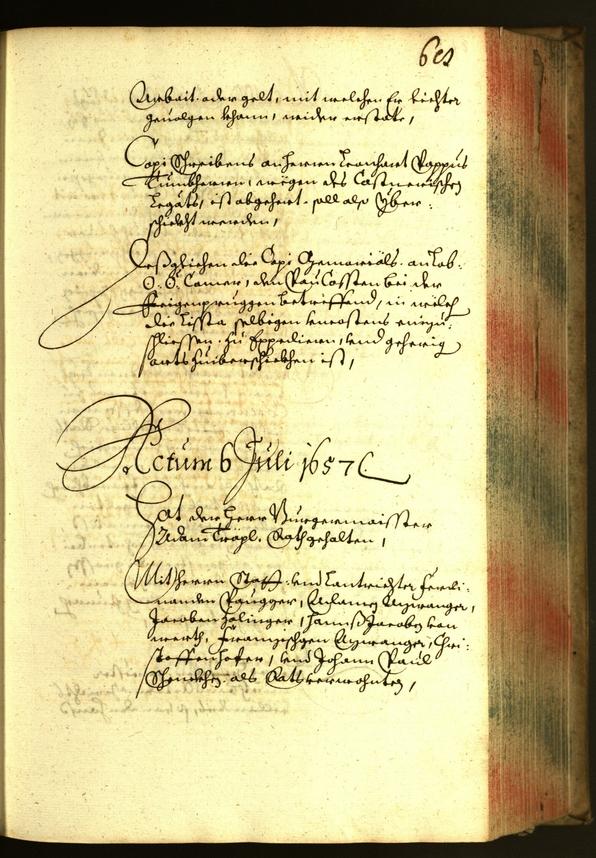 Stadtarchiv Bozen - BOhisto Ratsprotokoll 1657 