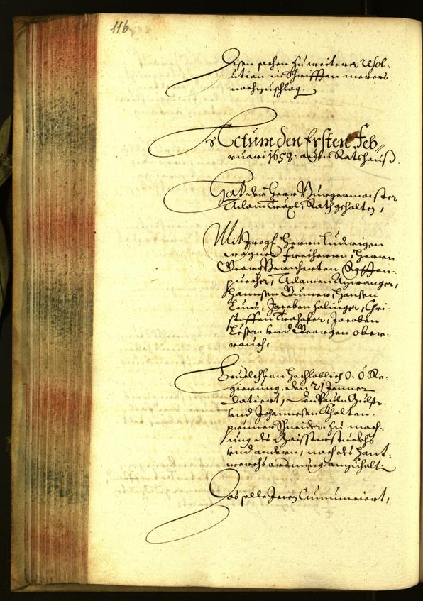 Stadtarchiv Bozen - BOhisto Ratsprotokoll 1657 