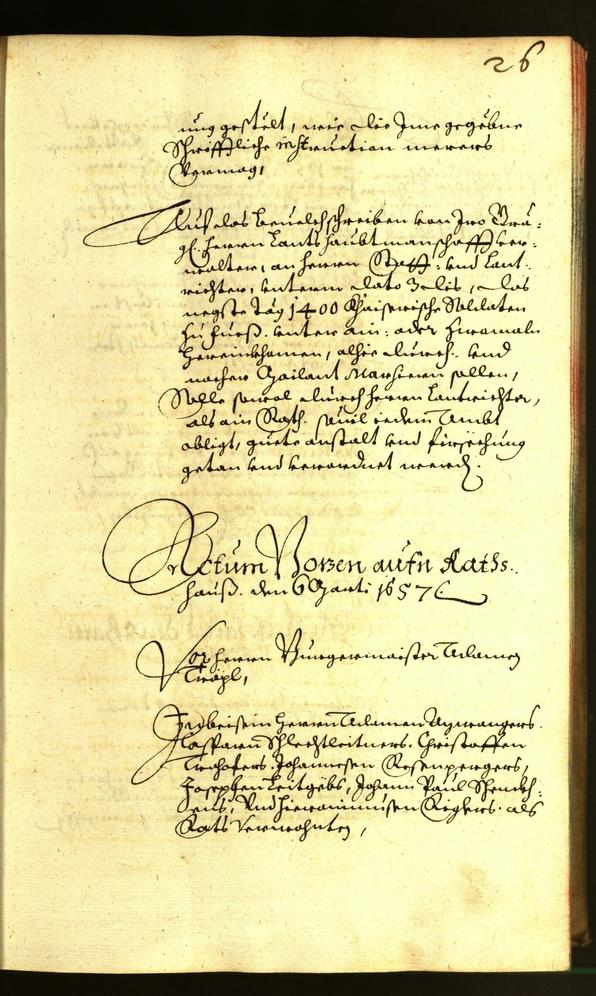 Civic Archives of Bozen-Bolzano - BOhisto Minutes of the council 1657 