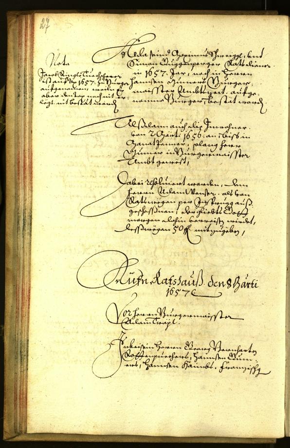 Archivio Storico della Città di Bolzano - BOhisto protocollo consiliare 1657 