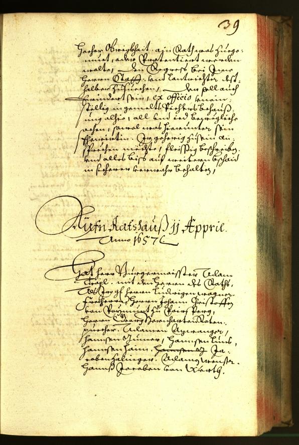 Stadtarchiv Bozen - BOhisto Ratsprotokoll 1657 