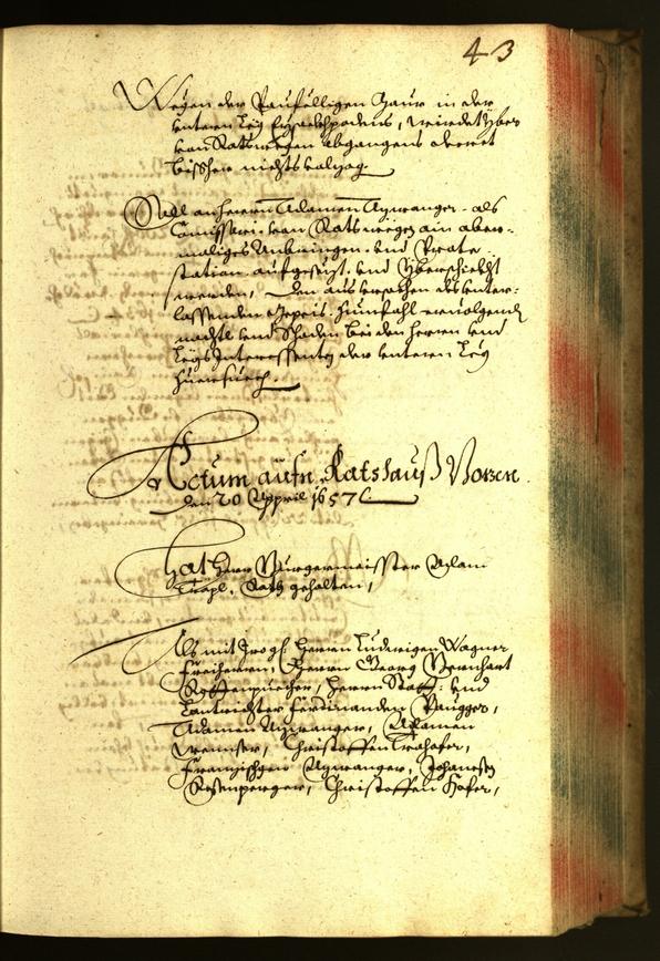 Archivio Storico della Città di Bolzano - BOhisto protocollo consiliare 1657 