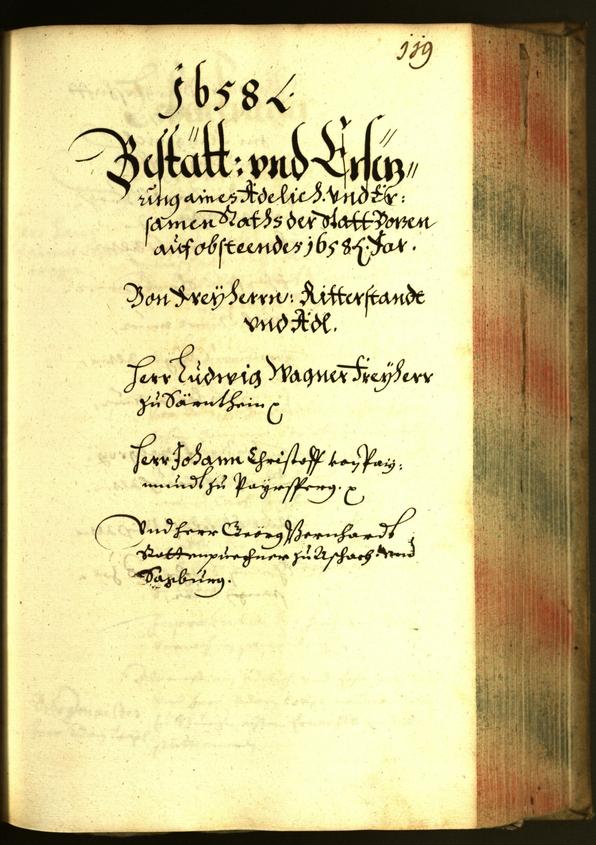 Stadtarchiv Bozen - BOhisto Ratsprotokoll 1658 