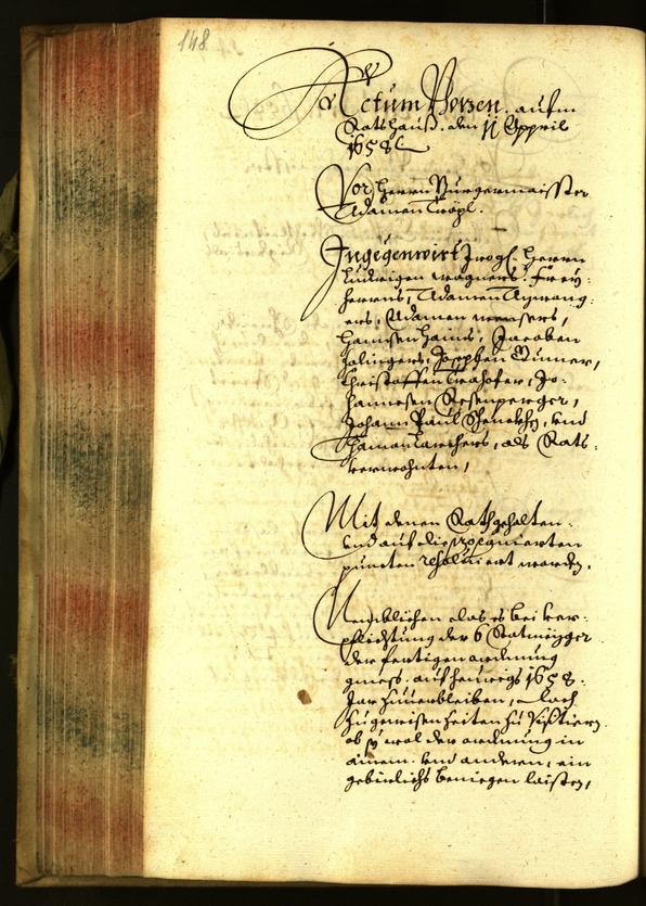 Civic Archives of Bozen-Bolzano - BOhisto Minutes of the council 1658 