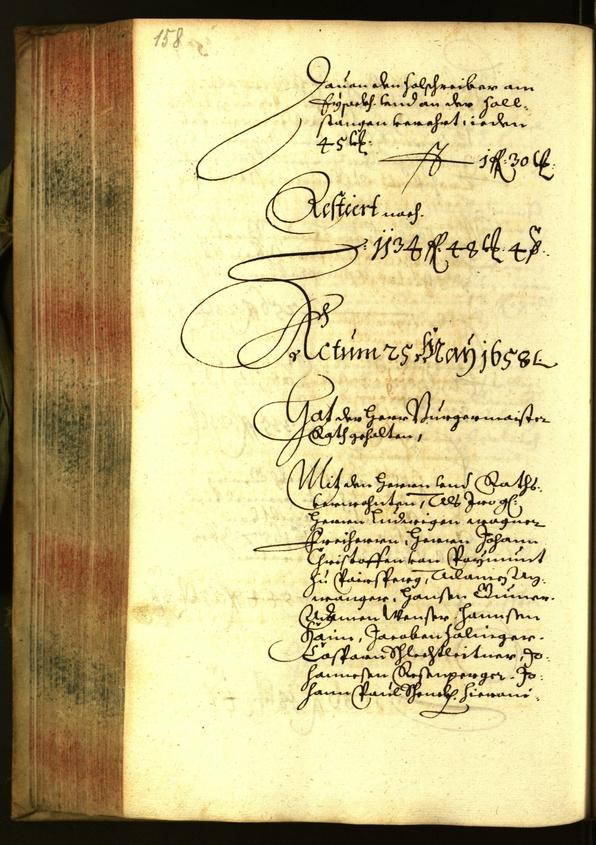 Stadtarchiv Bozen - BOhisto Ratsprotokoll 1658 