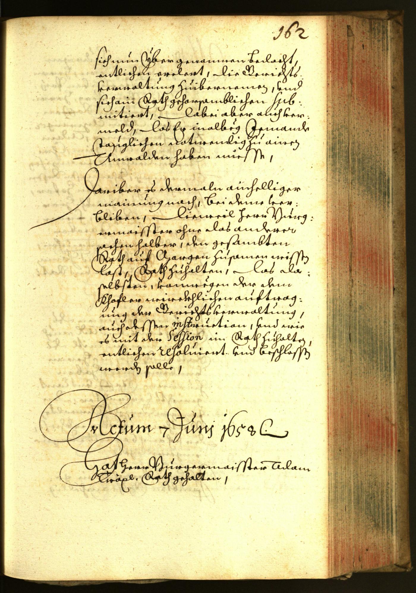 Stadtarchiv Bozen - BOhisto Ratsprotokoll 1658 