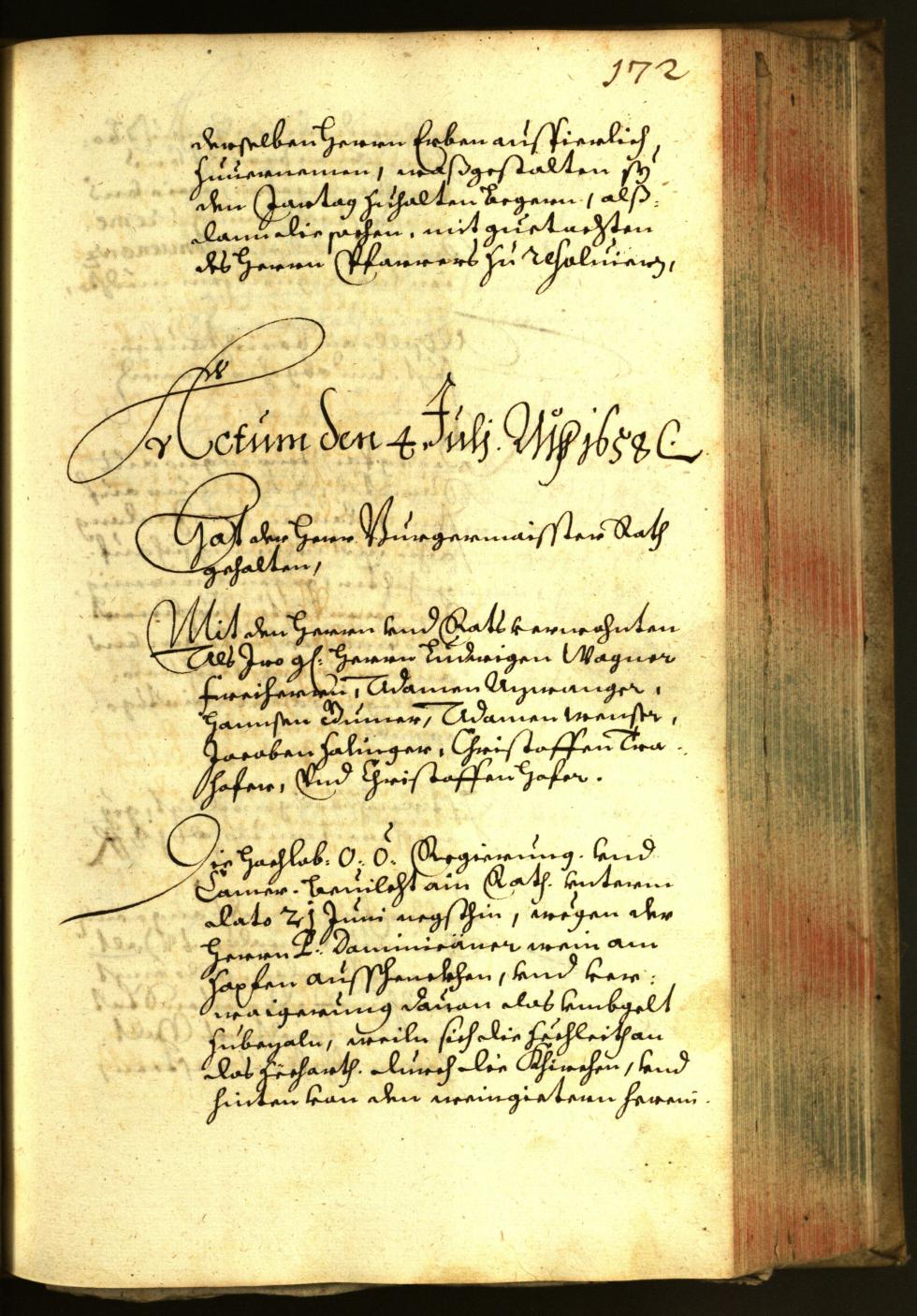 Stadtarchiv Bozen - BOhisto Ratsprotokoll 1658 