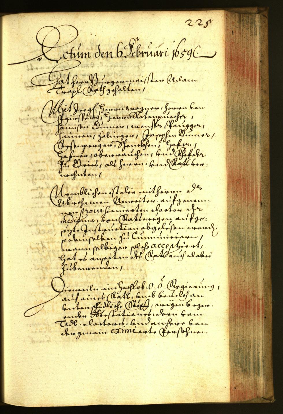 Stadtarchiv Bozen - BOhisto Ratsprotokoll 1658 