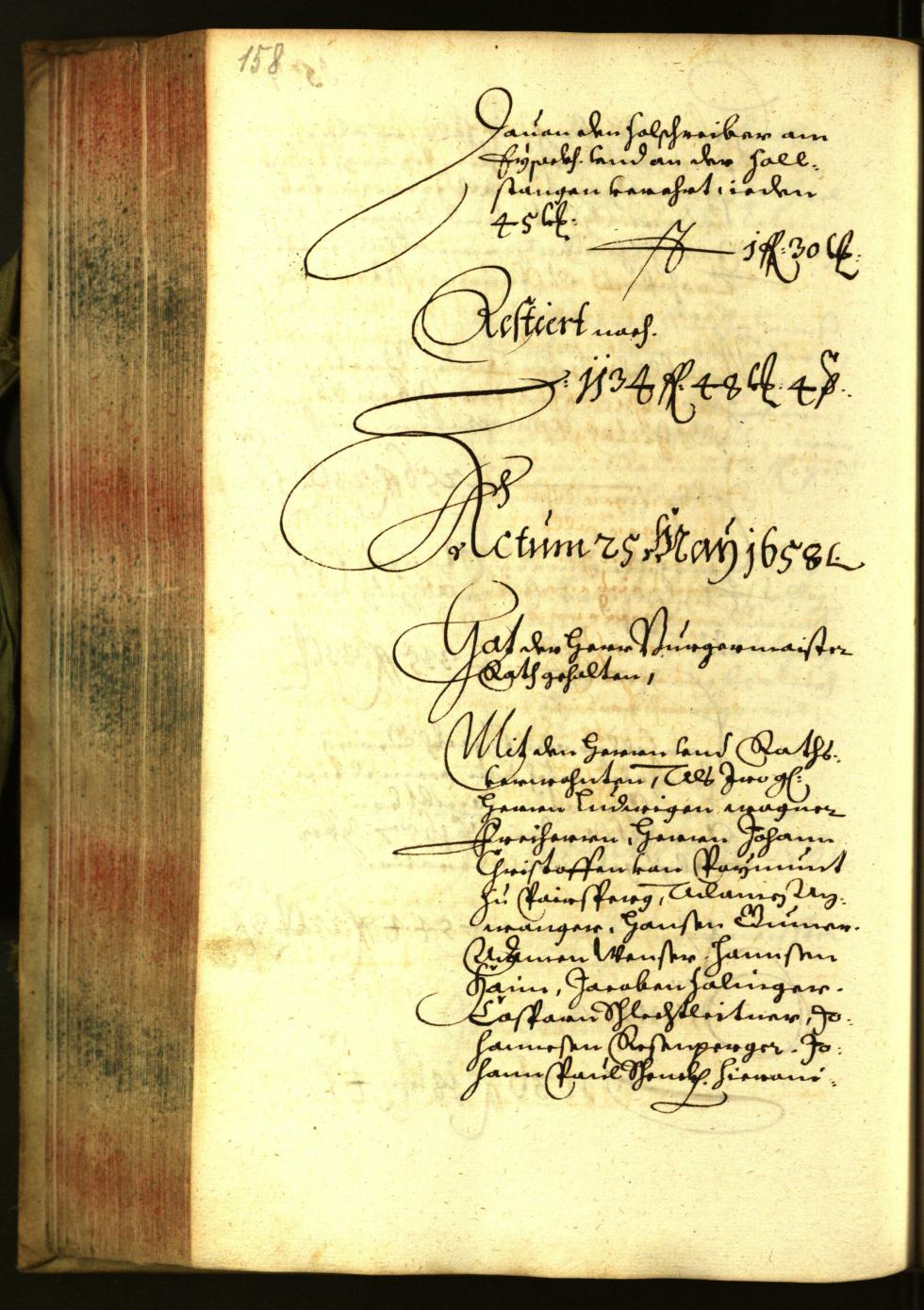 Stadtarchiv Bozen - BOhisto Ratsprotokoll 1658 