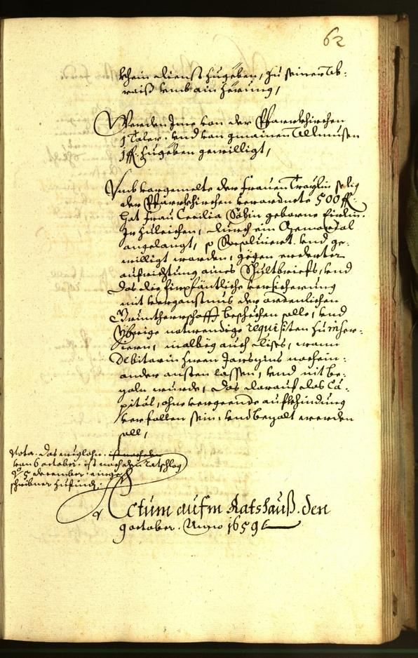 Stadtarchiv Bozen - BOhisto Ratsprotokoll 1659 