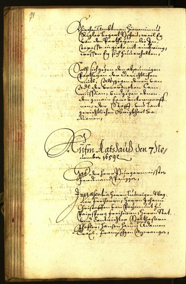 Stadtarchiv Bozen - BOhisto Ratsprotokoll 1659 