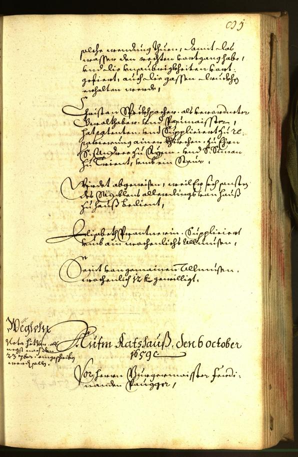 Stadtarchiv Bozen - BOhisto Ratsprotokoll 1659 