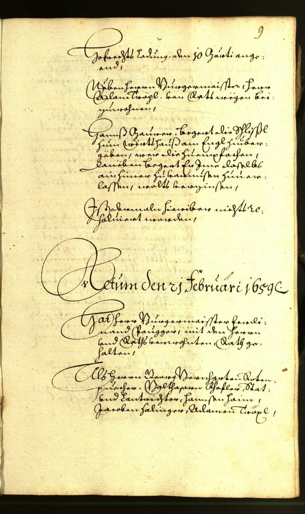 Stadtarchiv Bozen - BOhisto Ratsprotokoll 1659 