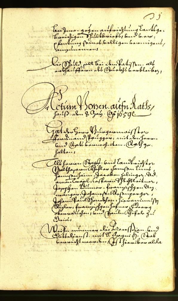 Stadtarchiv Bozen - BOhisto Ratsprotokoll 1659 