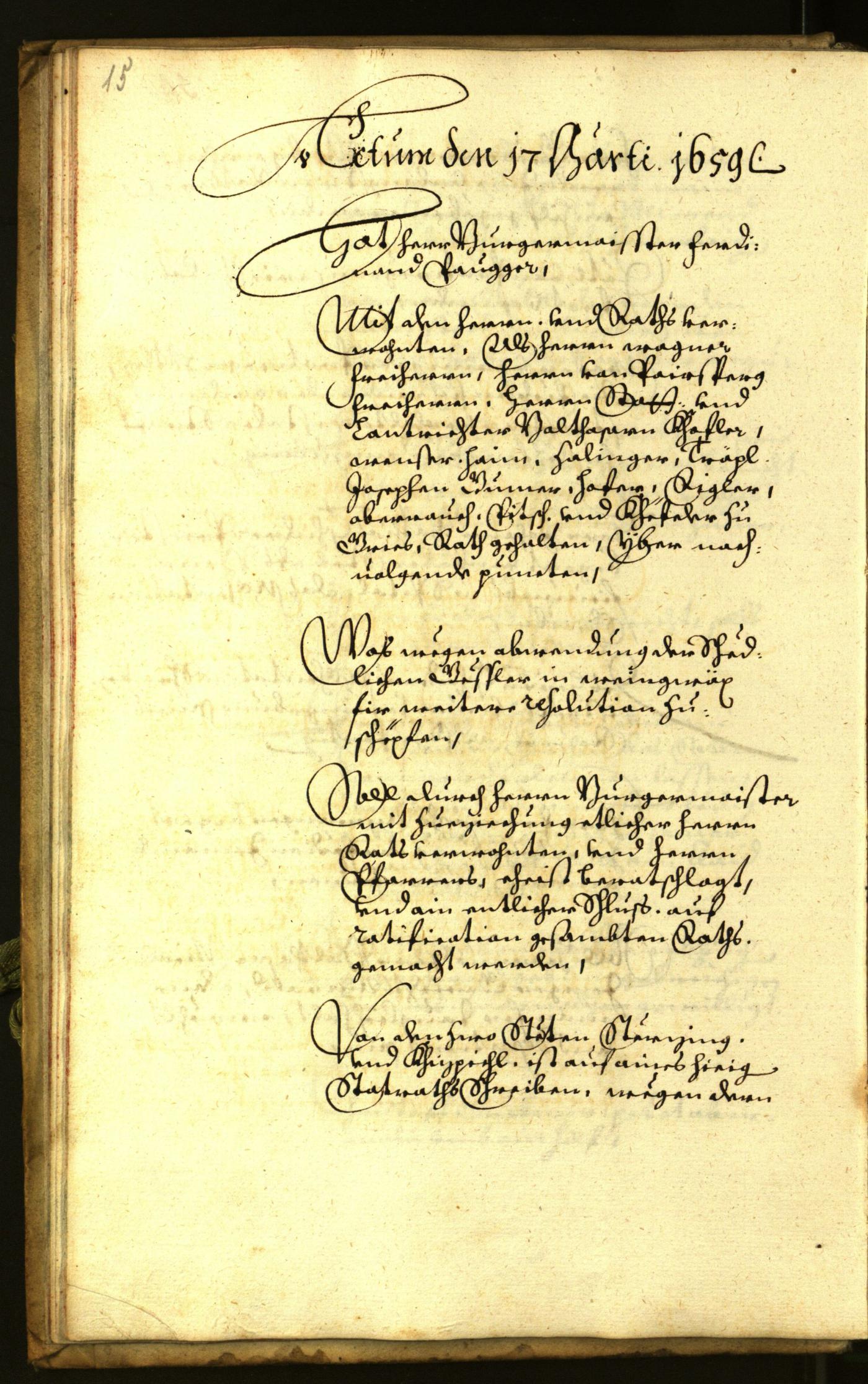 Civic Archives of Bozen-Bolzano - BOhisto Minutes of the council 1659 